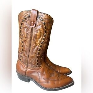 Men’s Vintage Lariat Leather Cowboy Boots #20815 size 8.5